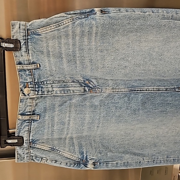 💕DEREK LAM 10 CROSBY Lu High Rise Denim Maxi Skirt Sutton Vintage Blue 28 NWT - Picture 12 of 16